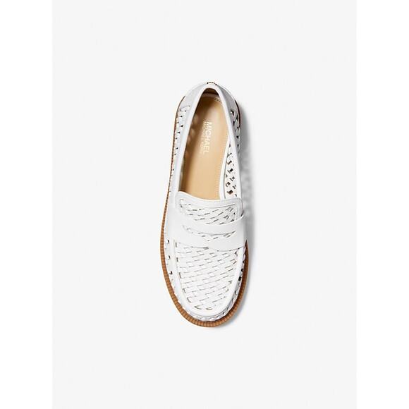 MICHAEL KORS EDEN HANDWOVEN 100% LEATHER LOAFERS. NEW IN BOX SIZE 8 MSRP $248 - Picture 3 of 4